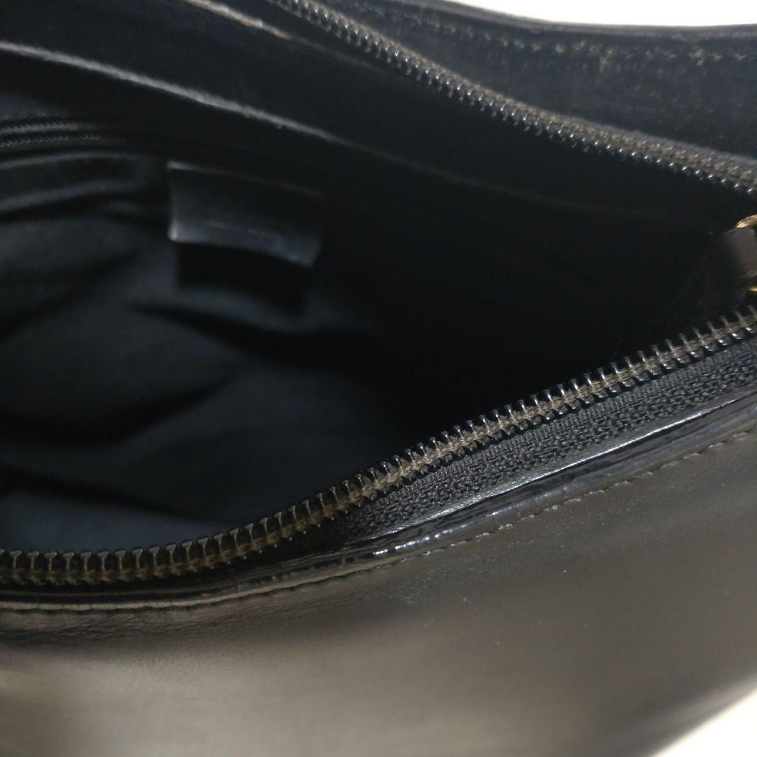 訳あり GUCCI グッチ バンブー ショルダーバッグ ハンドバッグ 黒