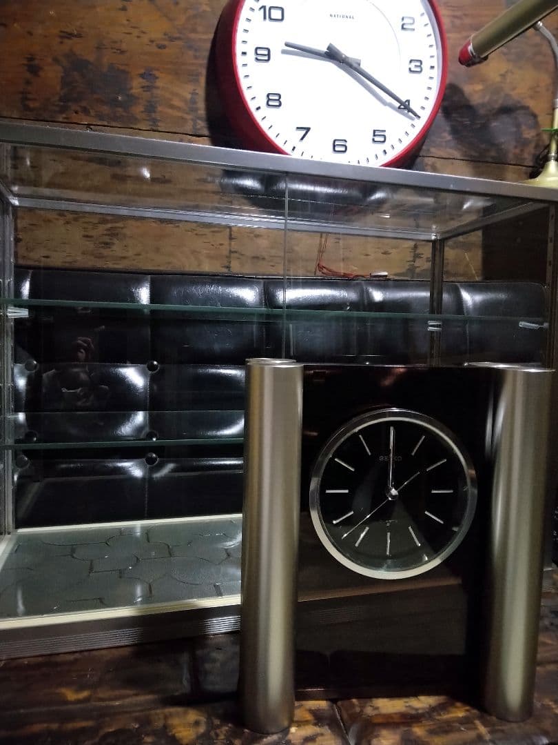 70年代 ミッドセンチュリー SEIKO セイコー 置時計 運針 無音 メタル