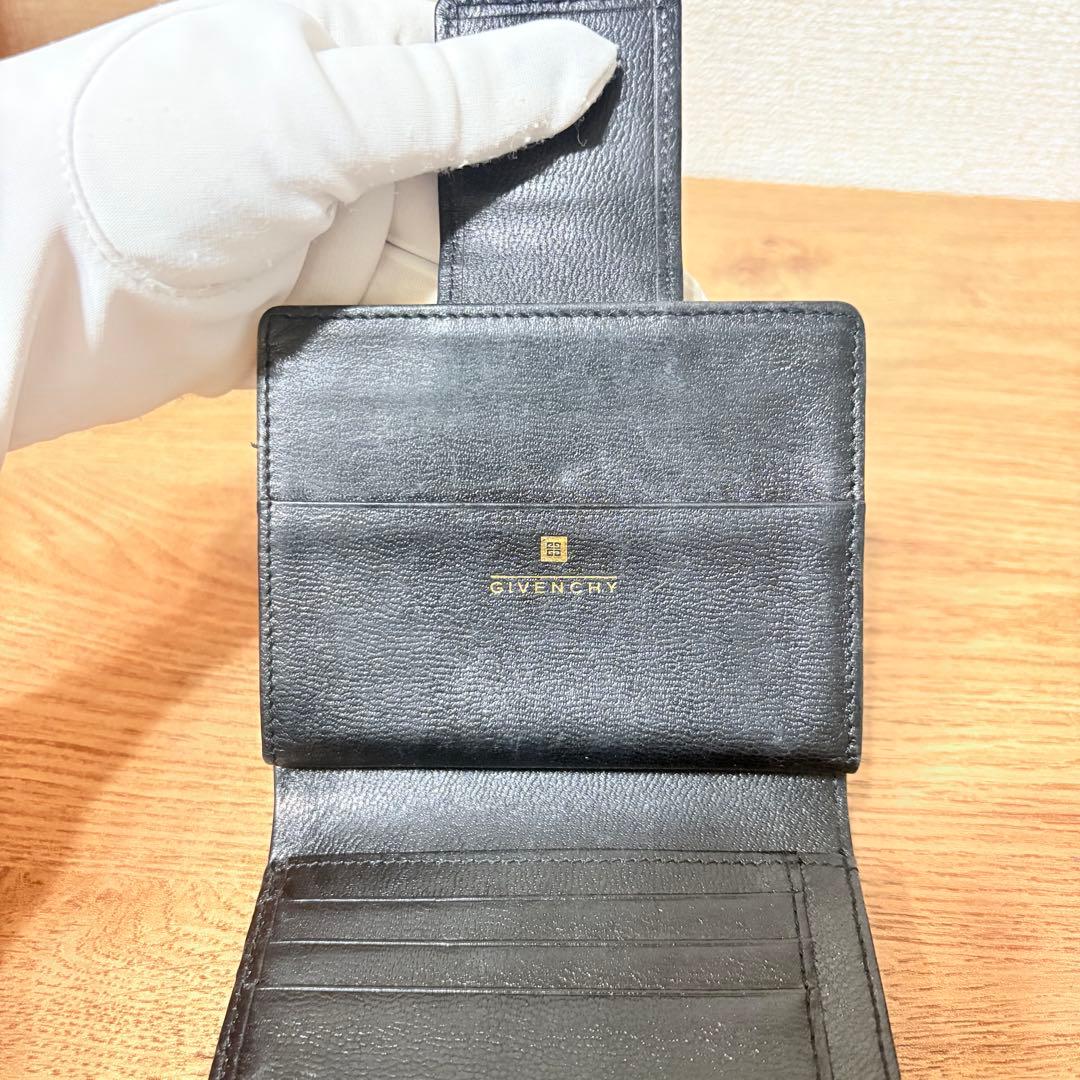 GIVENCHY ジバンシー 二つ折り財布 がま口 黒 コンパクト財布 - メルカリ