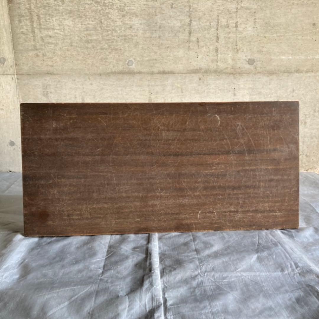 古い味のある文机 座卓 置物台 飾り棚 大型 透かし ハート型 木製