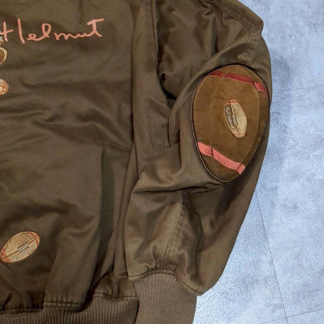 【美品】カールヘルム くま刺繍 短丈 フライト風ジャケット ブルゾン Mサイズ