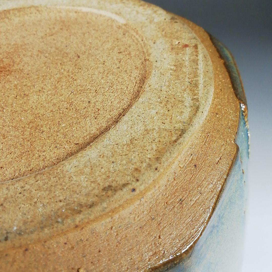 T686 水指 『熊野焼』『細水指』『皿谷実 造』 共箱 茶道具