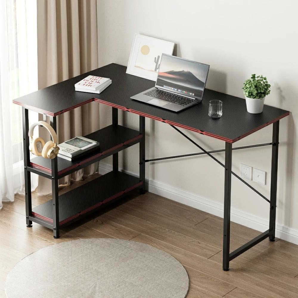 ゲーミングデスク L字型 パソコンデスク 幅107cm コーナーデスク pc