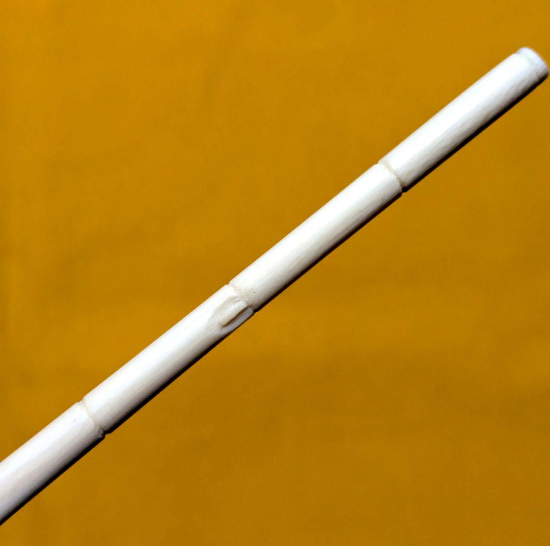 閉店売り尽し】手彫り茶杓 笹之葉型 美術品・アンティーク・コレクション