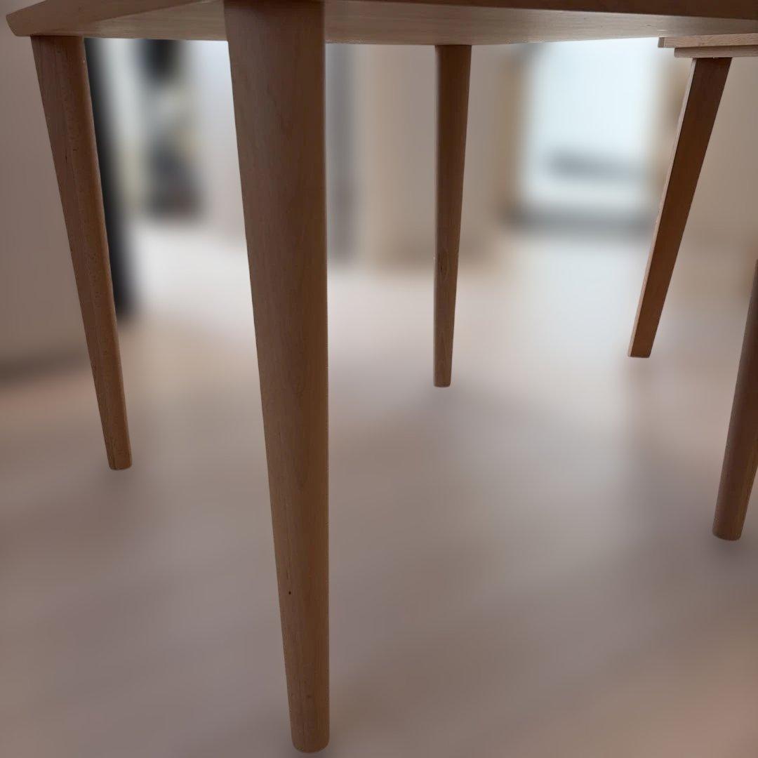 【カリモク60+】ダイニングテーブル800（ピュアビーチ） （現行品8.9万円）