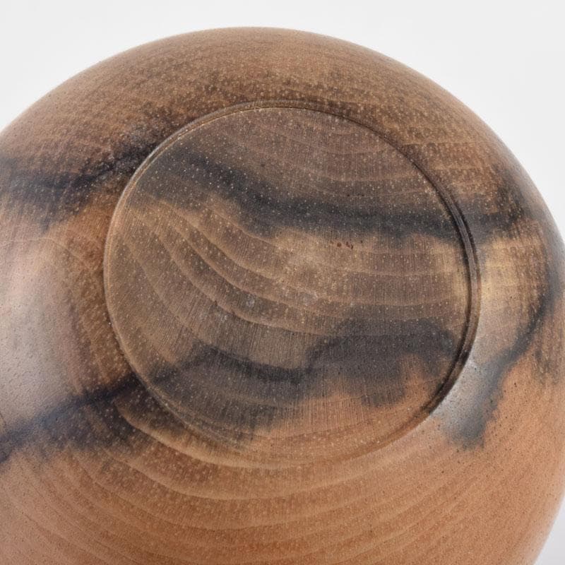 茶道具 天然木 黒柿製 きれいな木目の棗 時代箱 V 8356