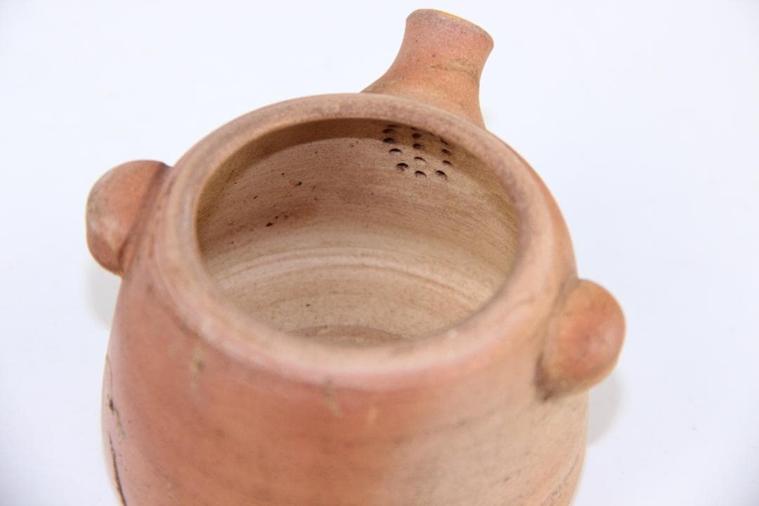 南山焼 柳仙造 朱泥焼締急須 宝瓶 手作り茶日本陶芸 煎茶