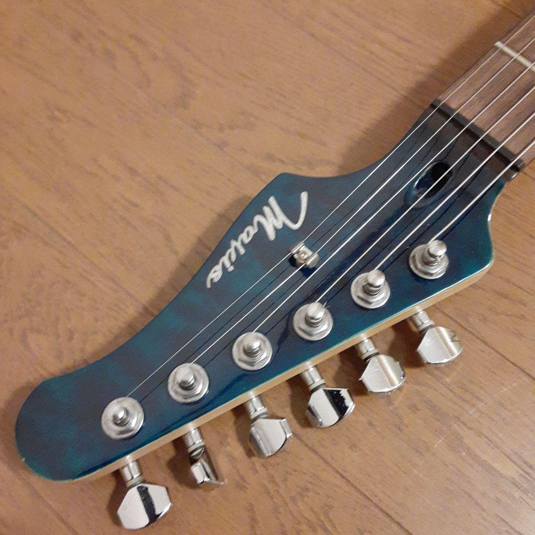 メイビスエレキギター ブラック/ブルー 6弦