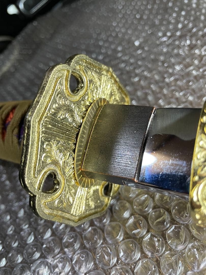 高級武具♢模造刀／レプリカ☆美品☆陣太刀☆ 刀身に竜の彫り物　観賞用