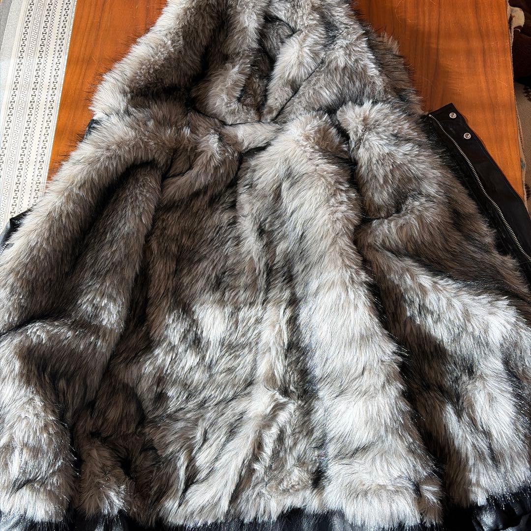 C*t様 正規店購入ArguE CulturEフード付き ファー切替 レザージャ