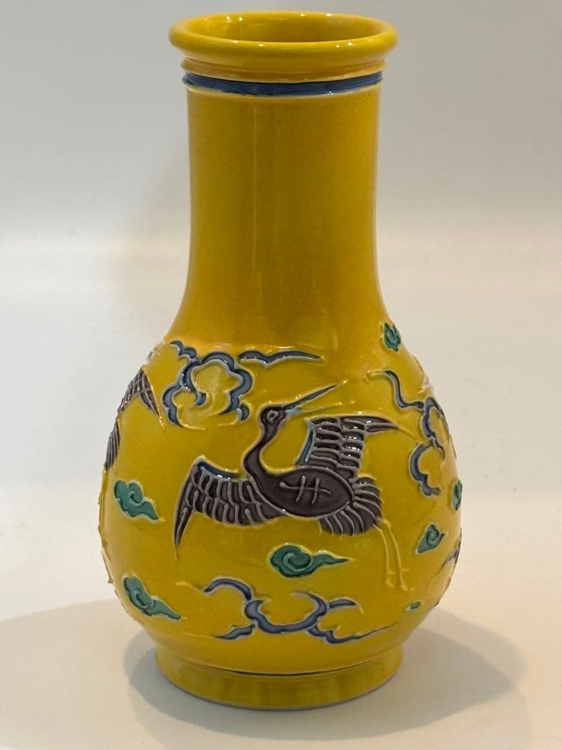 茶道具 皆具 叶松谷 黄交趾雲鶴 水指 建水 蓋置 尺立 共箱 - メルカリ