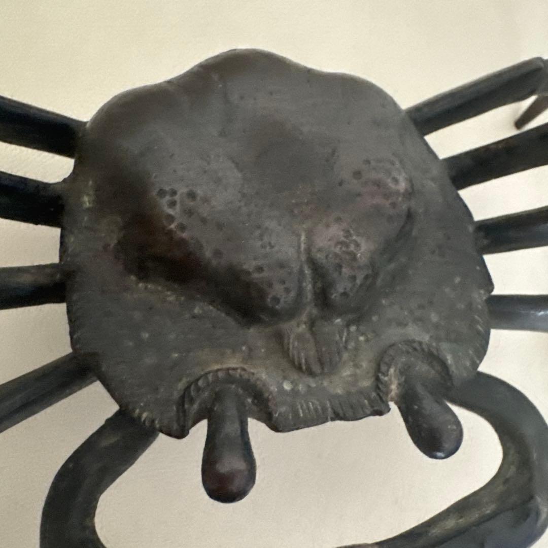 蟹　カニの置物　金属製　レトロ