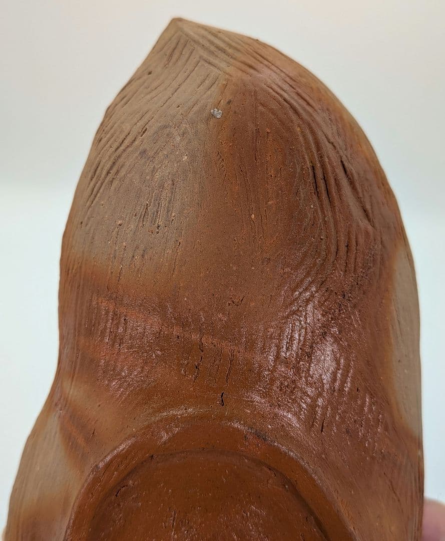 備前市無形文化財 木村玉舟 備前焼 緋襷葉皿 食器 皿鉢 中鉢 菓子器 菓子皿