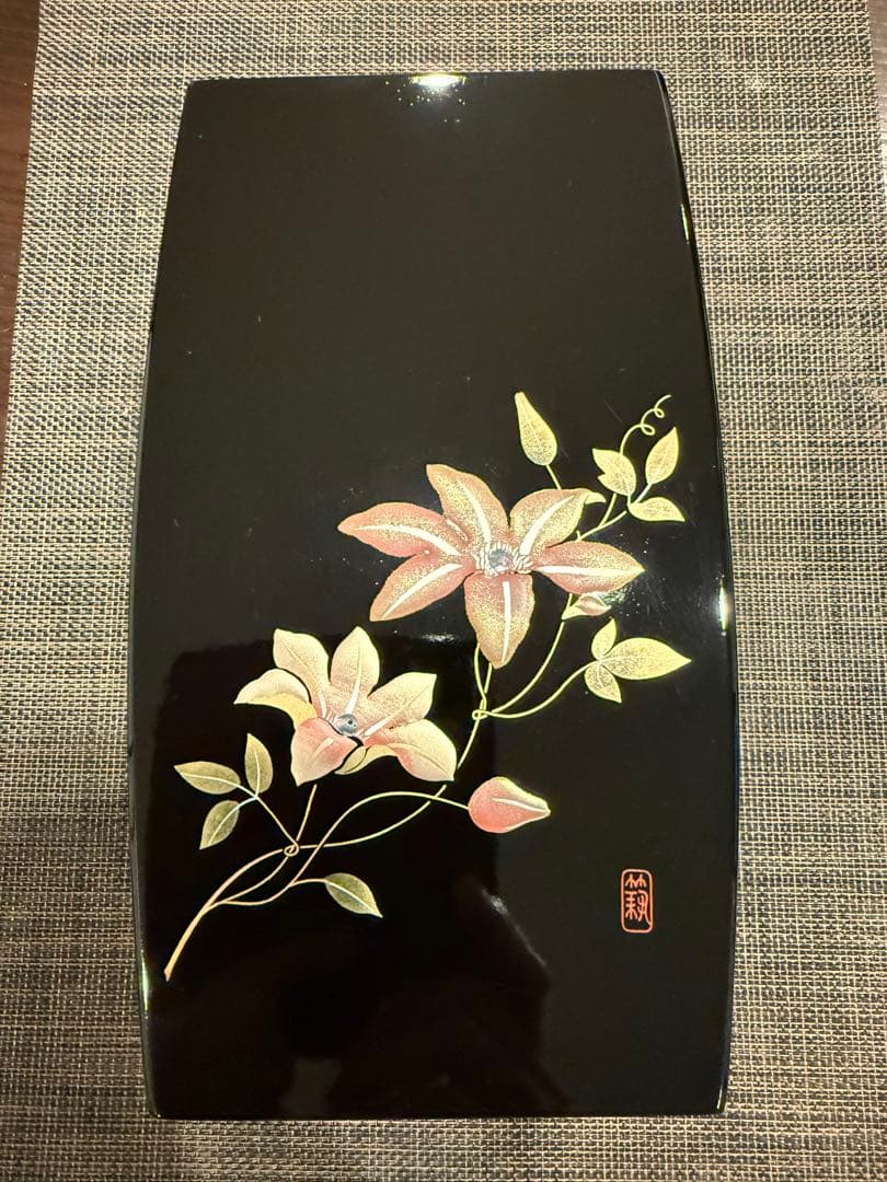 時代漆器 研ぎ出し草花蒔絵 五段重箱 二枚蓋 木瓜紋 保管箱 Yahoo