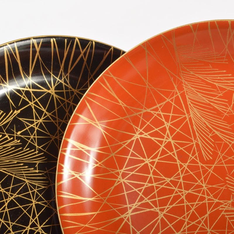 漆塗　黒漆　朱漆　金蒔絵　盃　十二客　時代箱付　V　6505