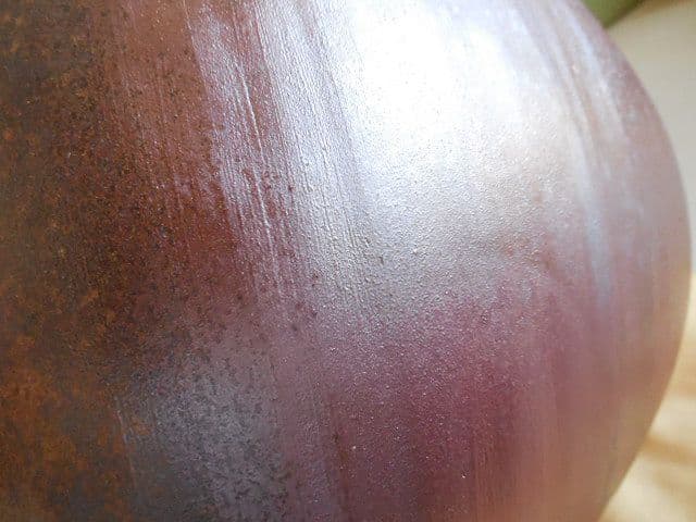 遺品整理品 備前焼 瑞穂作 壺 丸型壺 花器 花瓶 桐箱 古美術