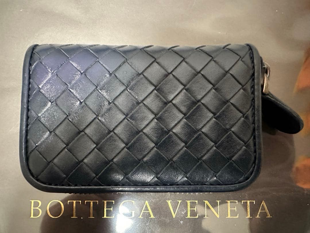 ★【美品】ボッテガヴェネタ ケース ラム／ネイビーブルー/✨✨✨2️⃣