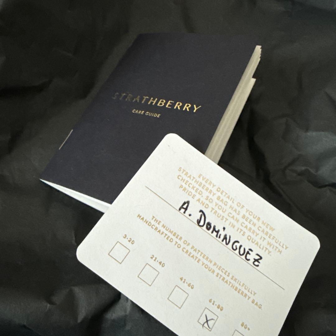 美品 STRATHBERRYストラスベリー モザイクバッグ　ブラウン