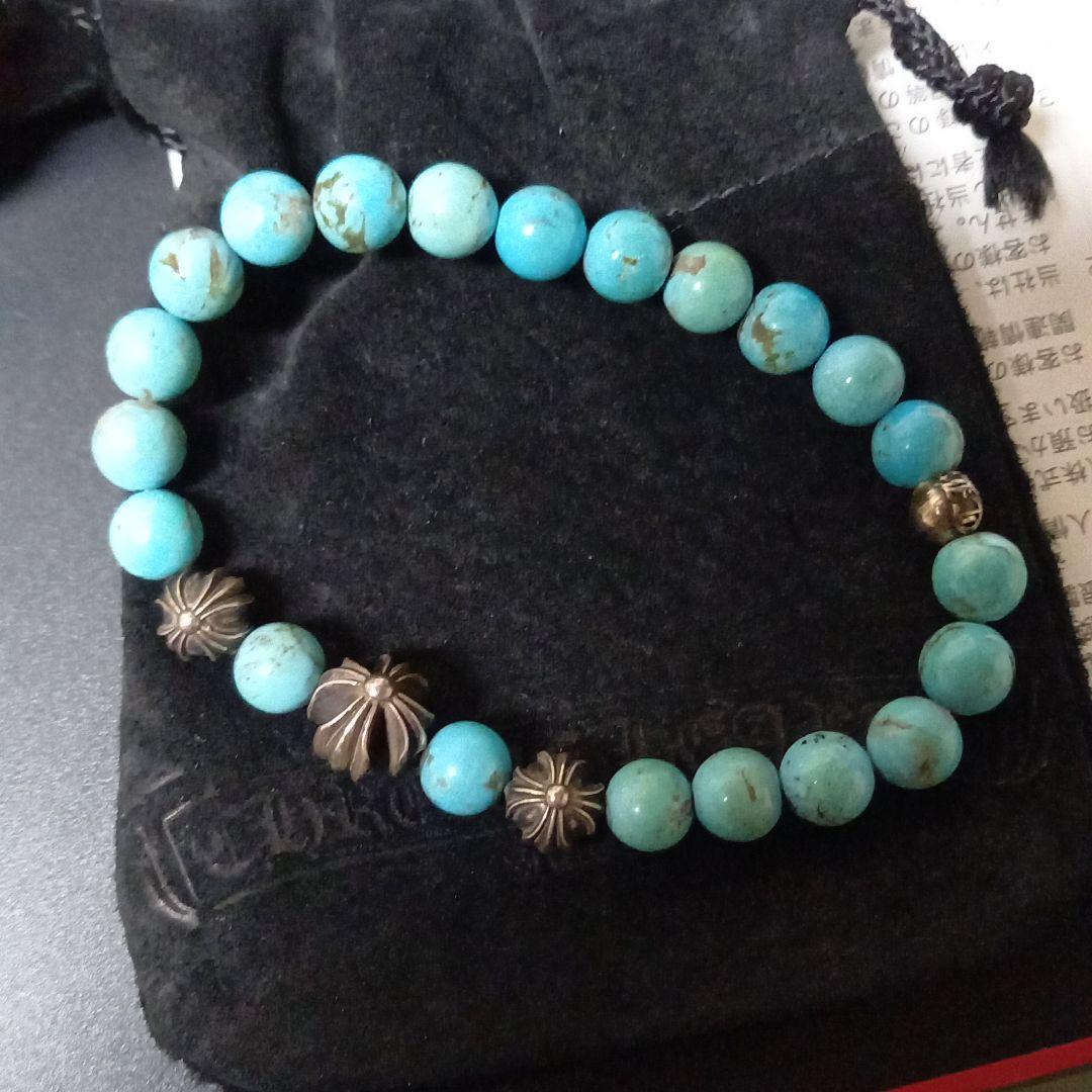 CHROME HEARTS 8mm ターコイズ ブレスレット クロムハーツ ターコイズ