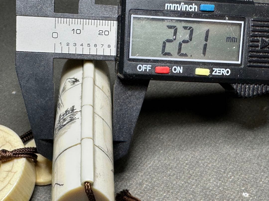 時代物 蒔絵 螺鈿 印籠 根付