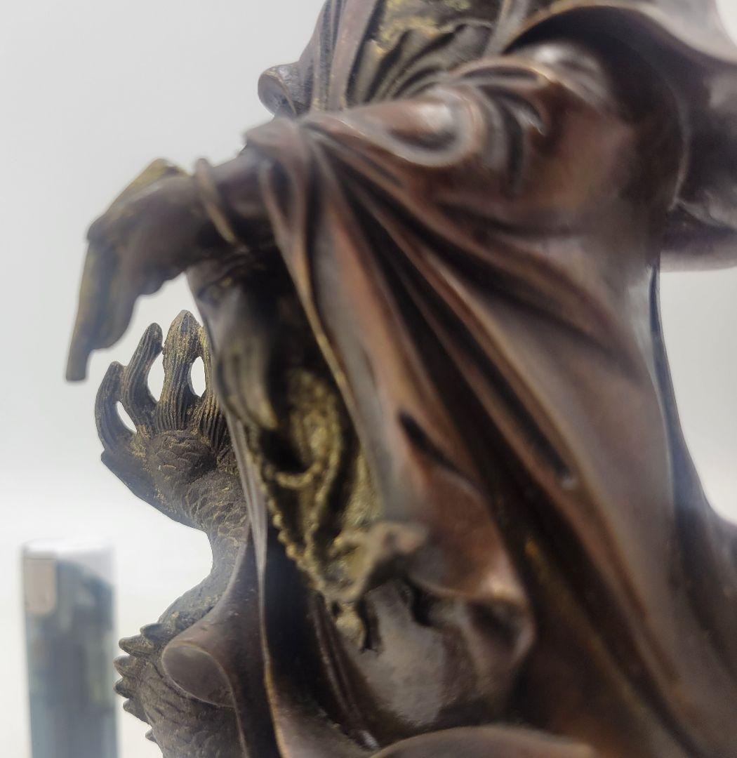 銅製 龍頭観音 仏像 観音像 金属工芸