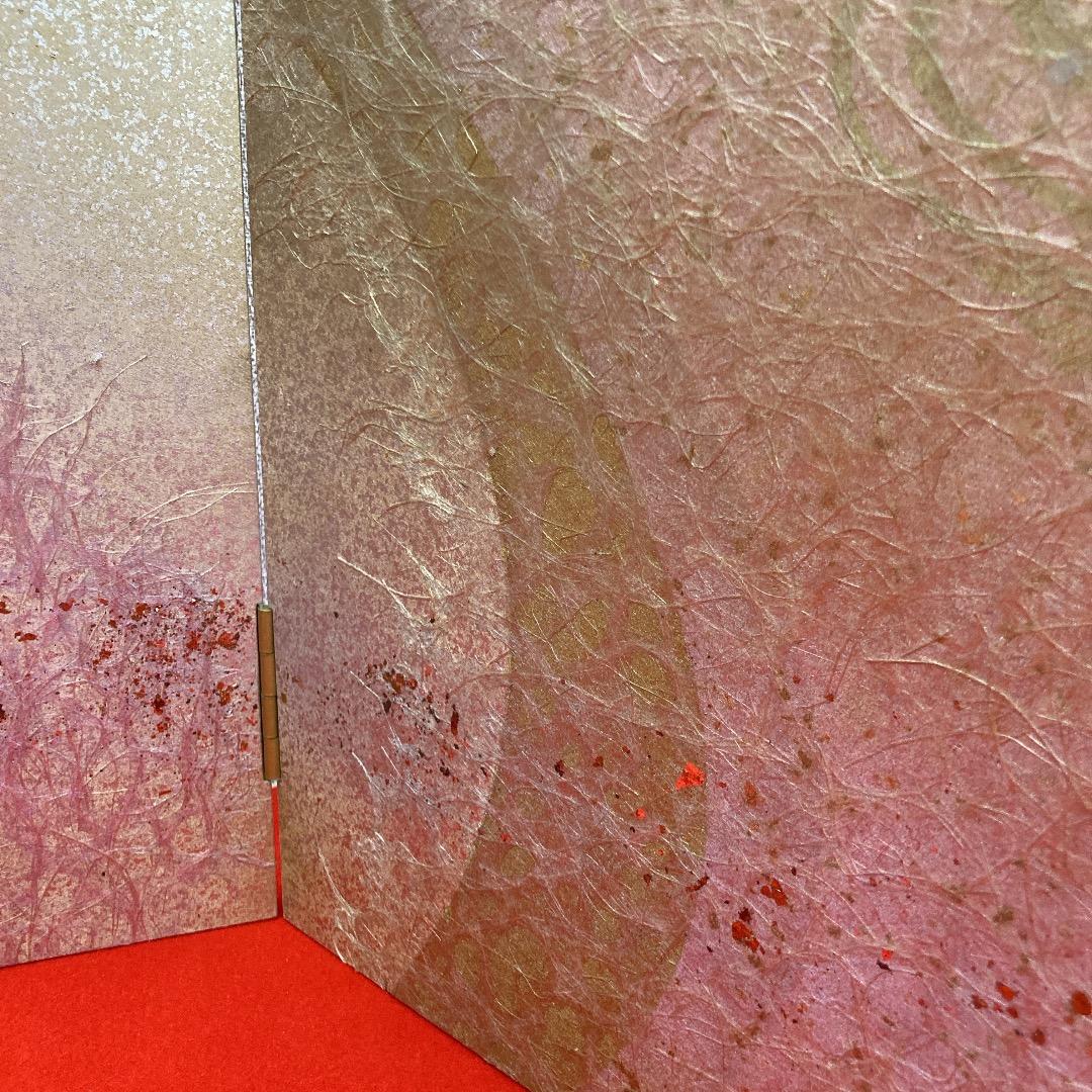 専用ページ　E7-6 特価！高さ39㎝位　 高級な和紙加工　三月屏風のみ