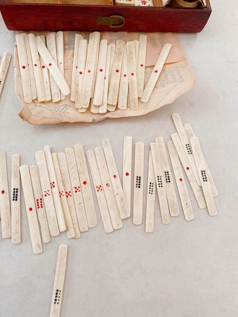 麻雀牌 背竹牌 昭和初期 vintage 時代物 骨董品