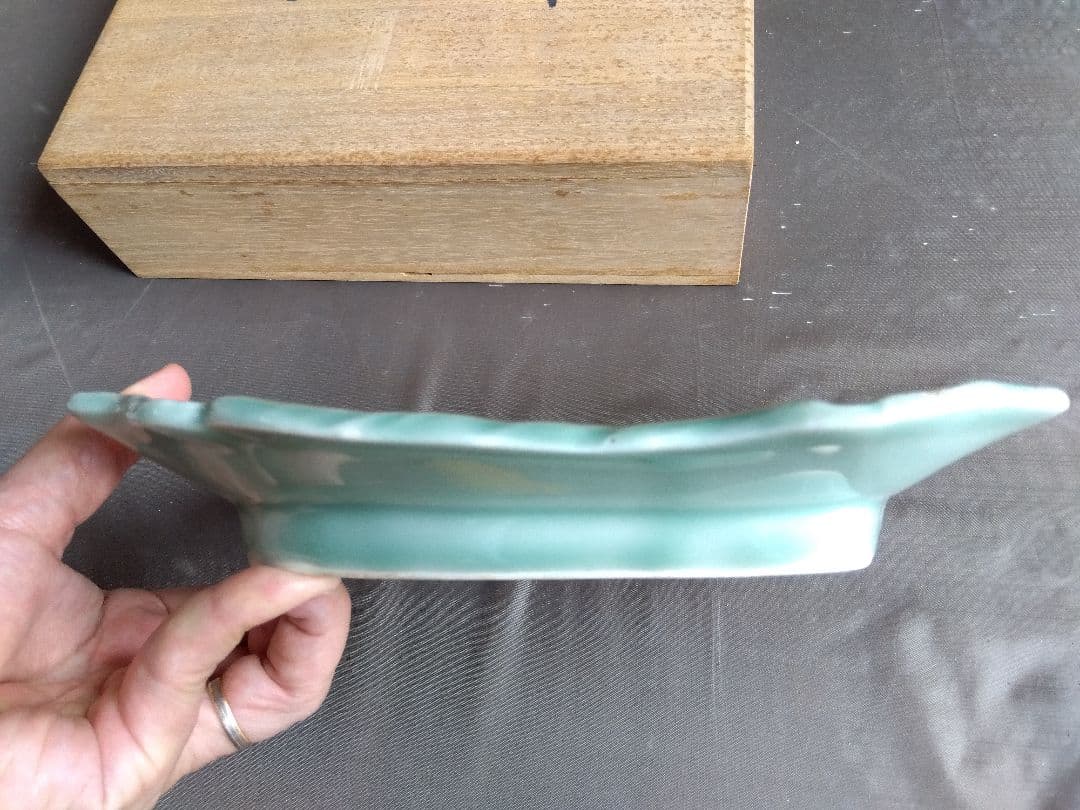 骨董 砧青磁 菓子皿