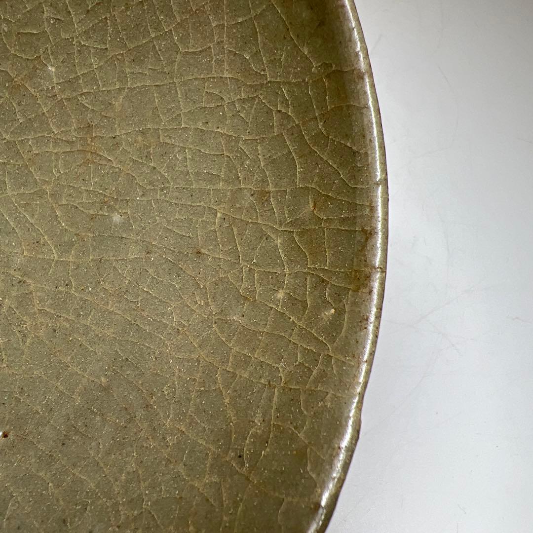 16世紀高麗青磁　蓮陽刻文鉢　口径16㎝　東Y7-1003☆2F