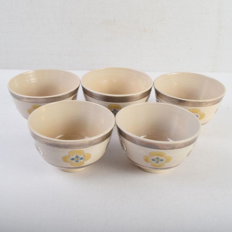 茶道具 犬山焼 犬山本窯 尾関作十郎造 数茶碗 十客 共箱