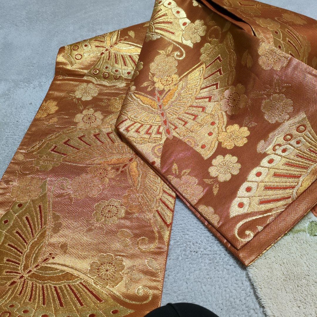 161センチ格式ある振袖帯セット 正絹