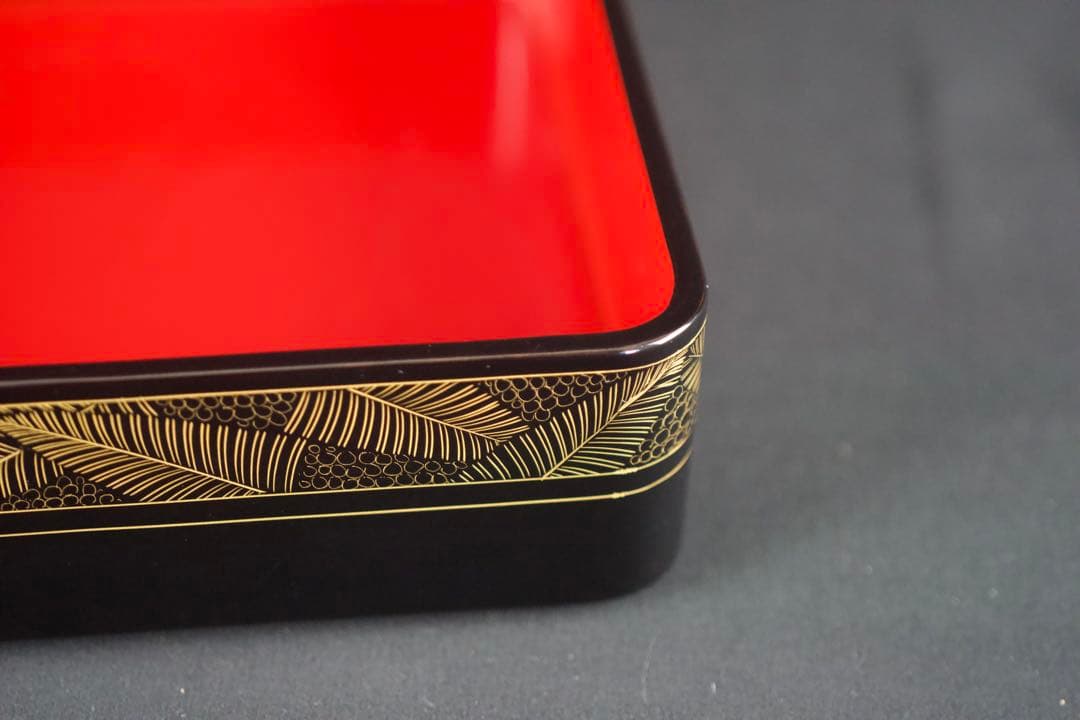 輪島塗 三段 重箱 共箱 漆器 未使用 美品