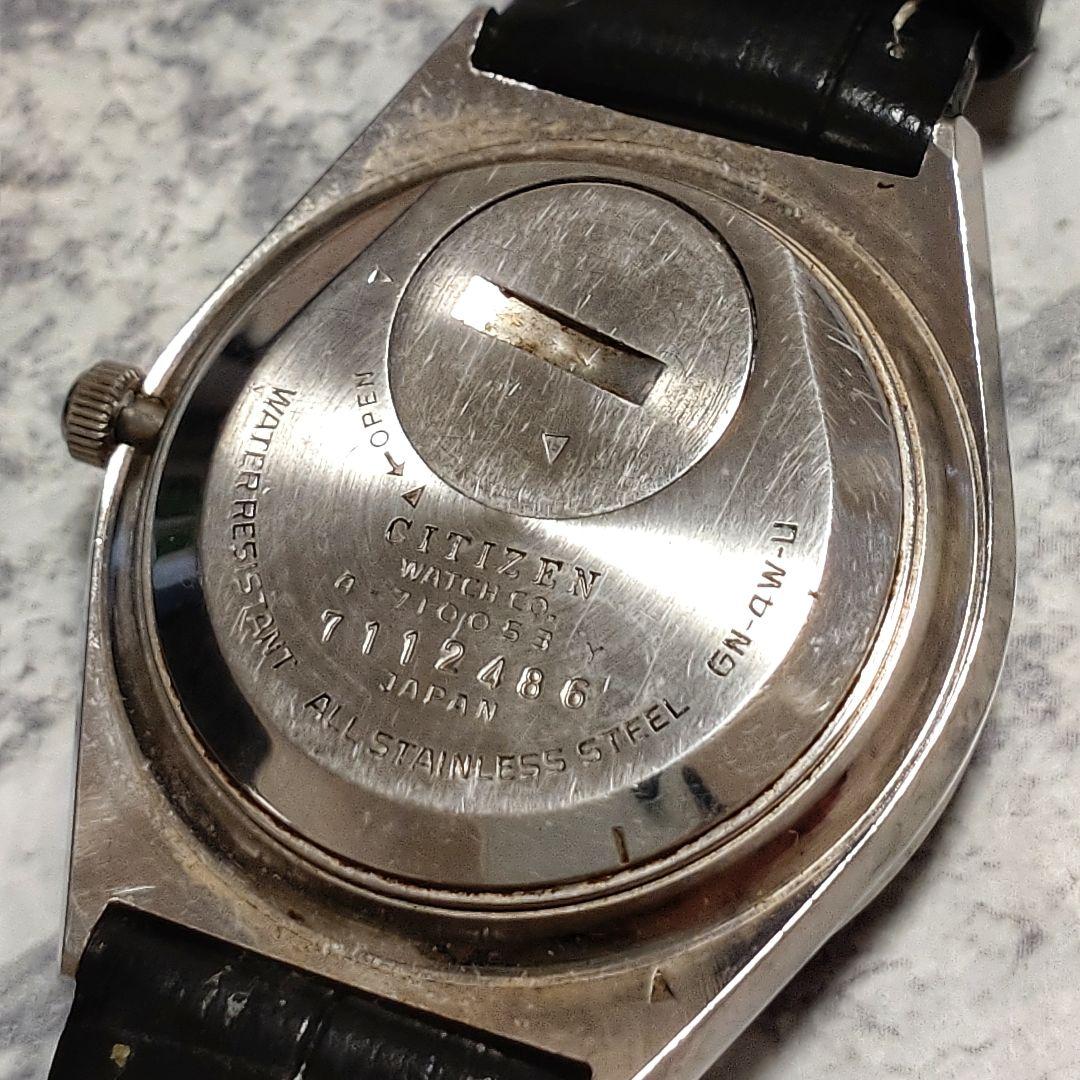 希少ヴィンテージ　シチズン　クオーツ　クリストロン　グリーン　デイデイト　稼働品