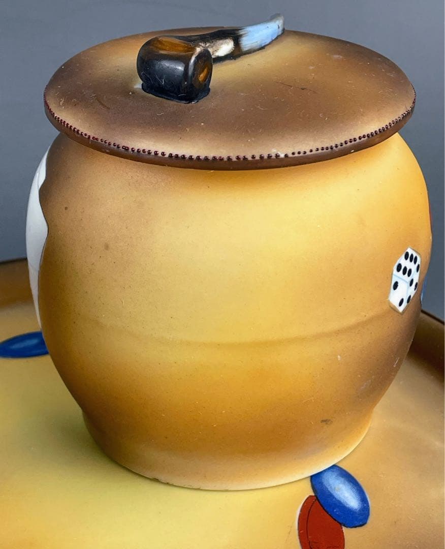 希少】オールドノリタケ トランプ紋 タバコ入れ マッチホルダー トレイ