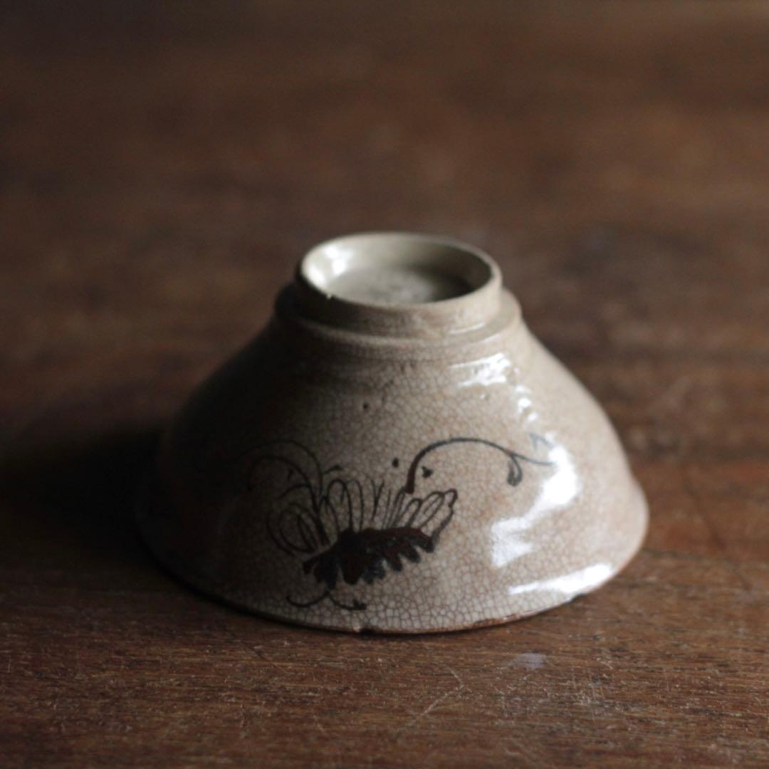 絵瀬戸 大盃 小碗 No.2 再興織部 古美術 古道具 アンティーク