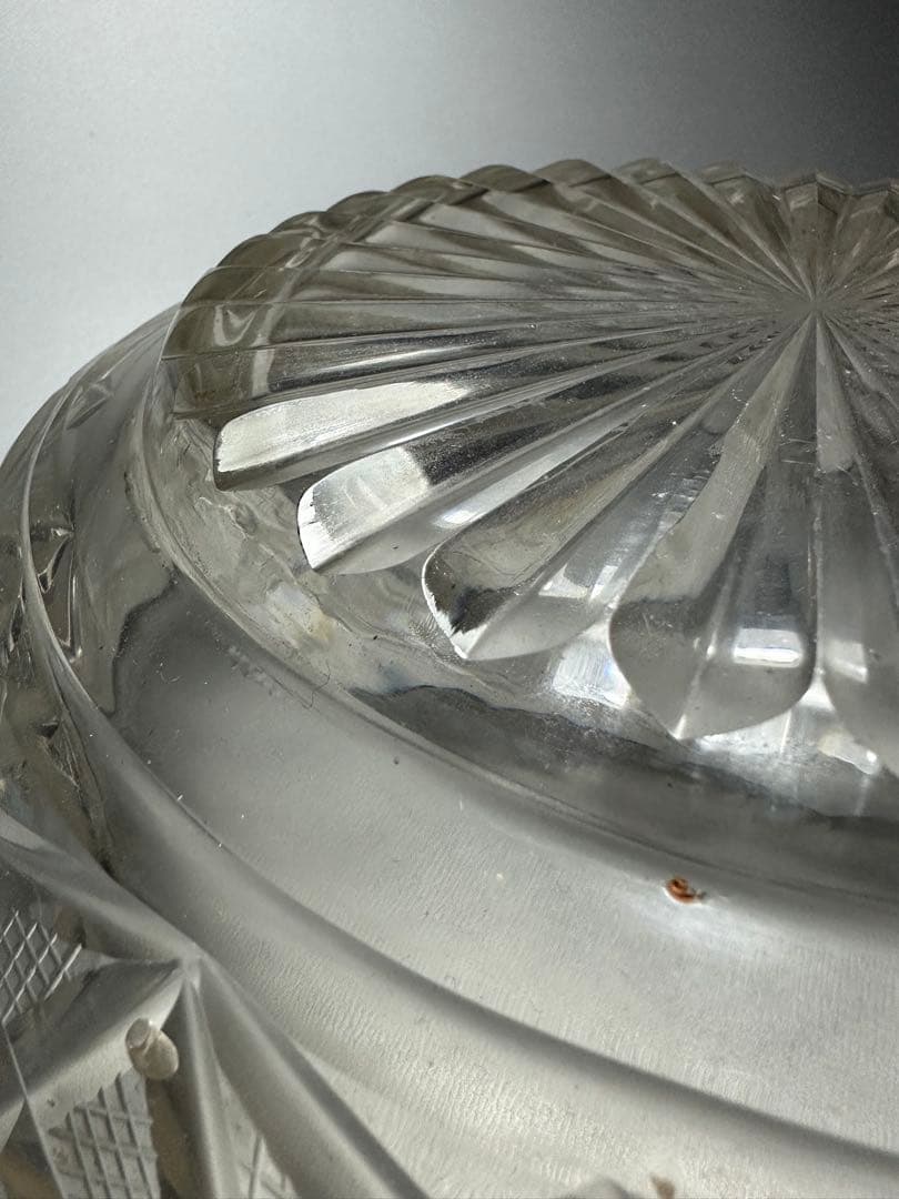 江戸ガラス 切子 鉢 江戸時代後期 合わせ箱 検索:薩摩切子 キリコ