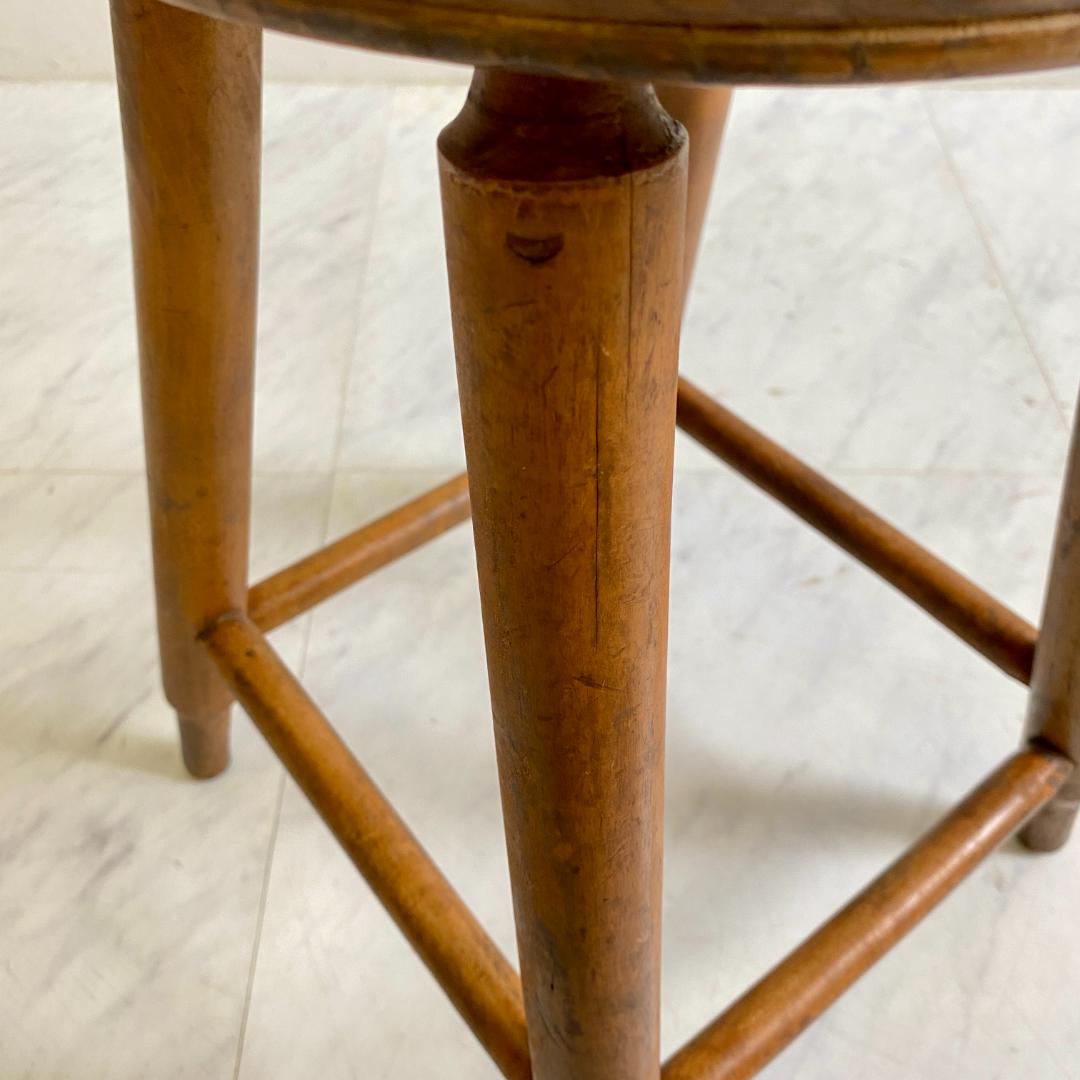 レトロなスツール 丸椅子 丸スツール 木製