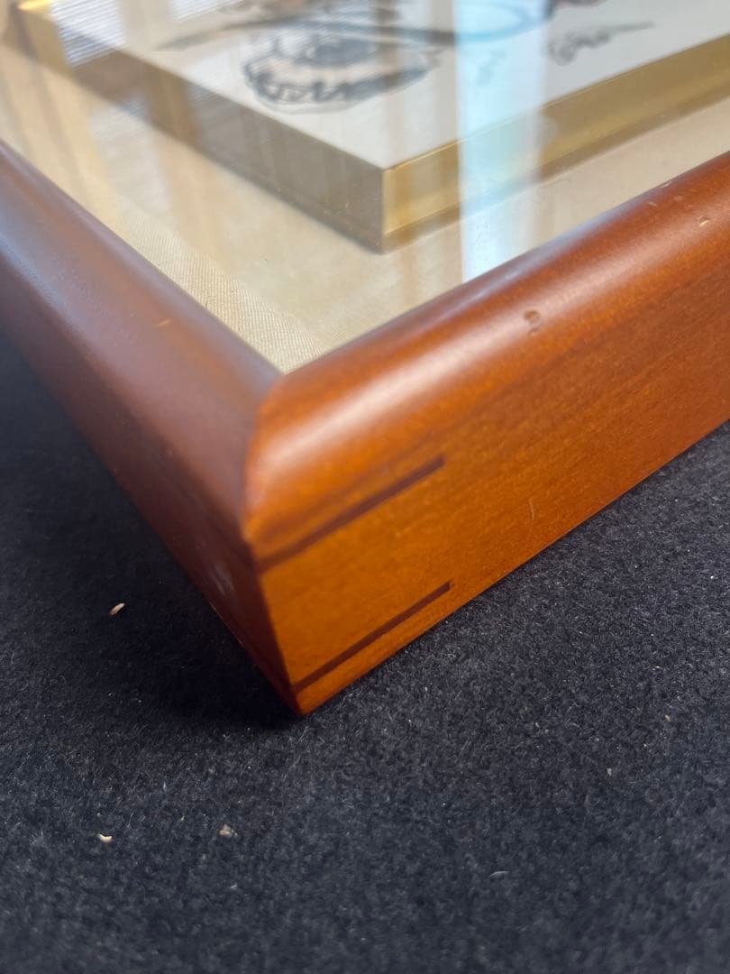 中国画 色紙 額 額縁 美術品 絵画 書道 アンテイーク 画額 在銘 肉筆