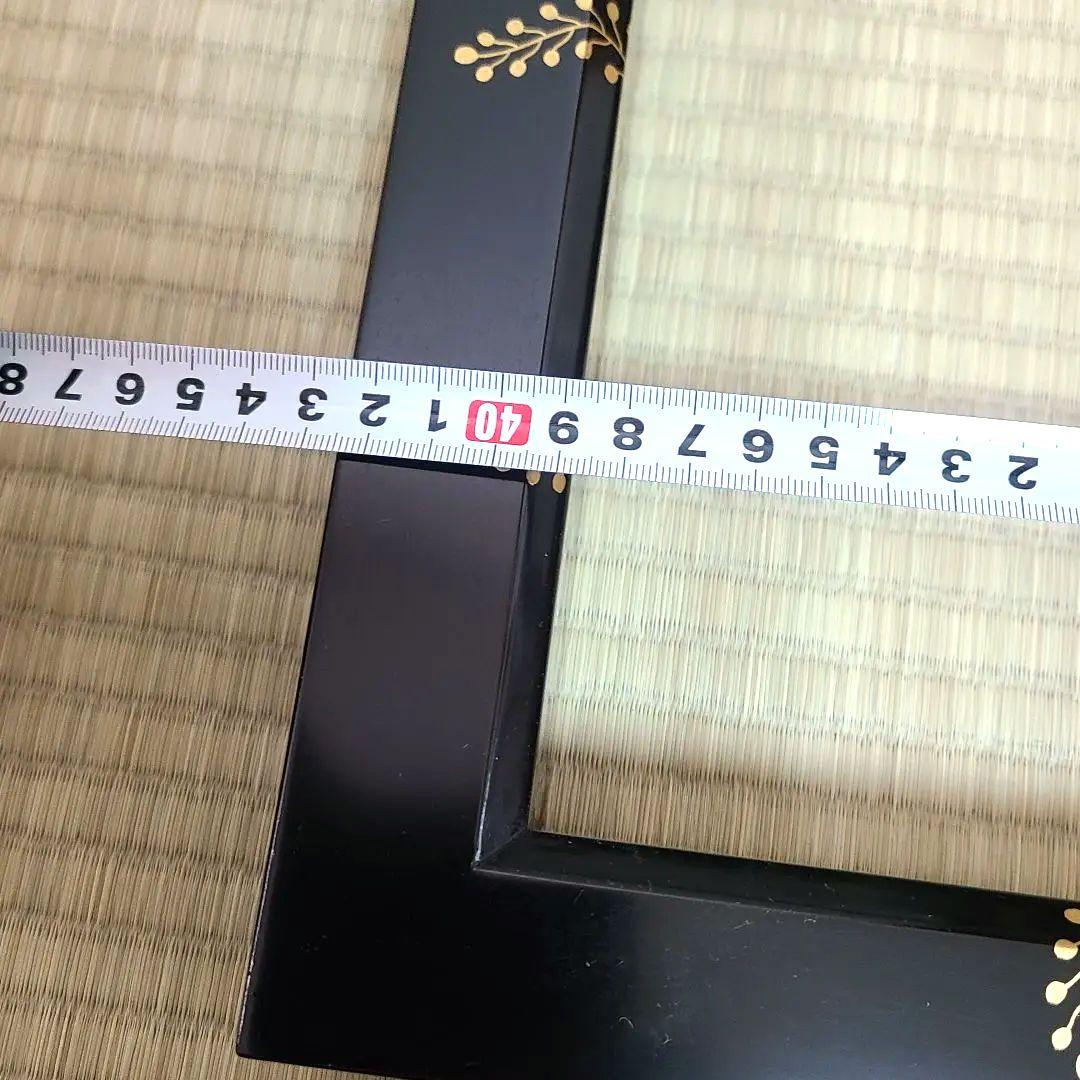 炉縁 塗師哲山作 踊桐蒔絵