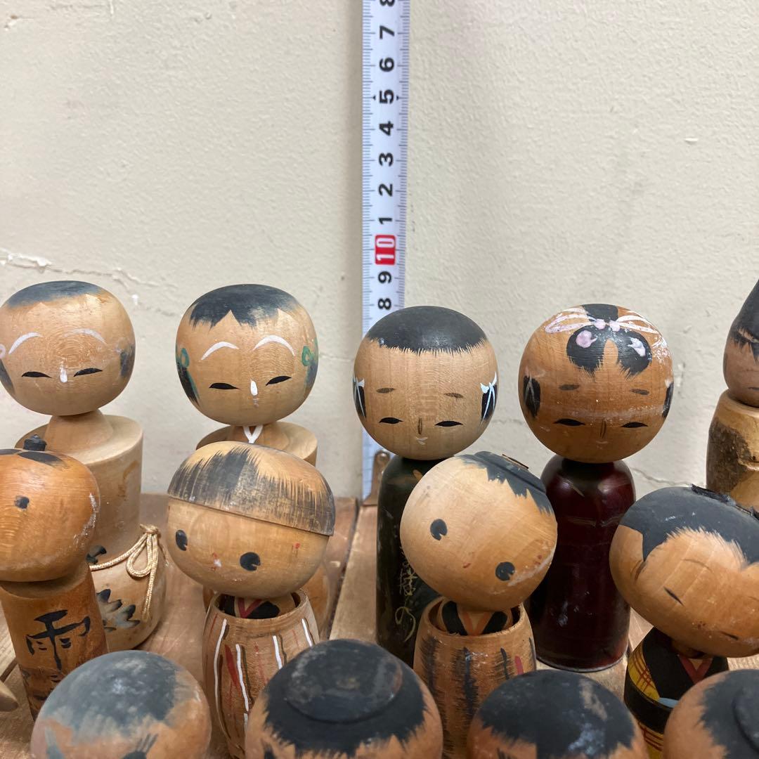 D 3 昭和レトロ 郷土玩具 こけし 小芥子 ミニチュア ミニ 52体セット