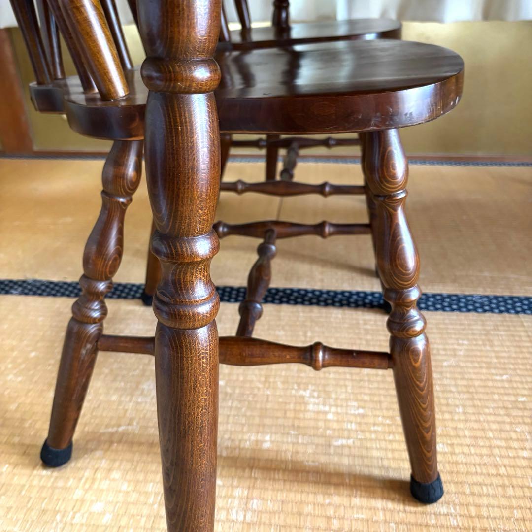 木製ダイニングテーブル アンティーク　昭和レトロ