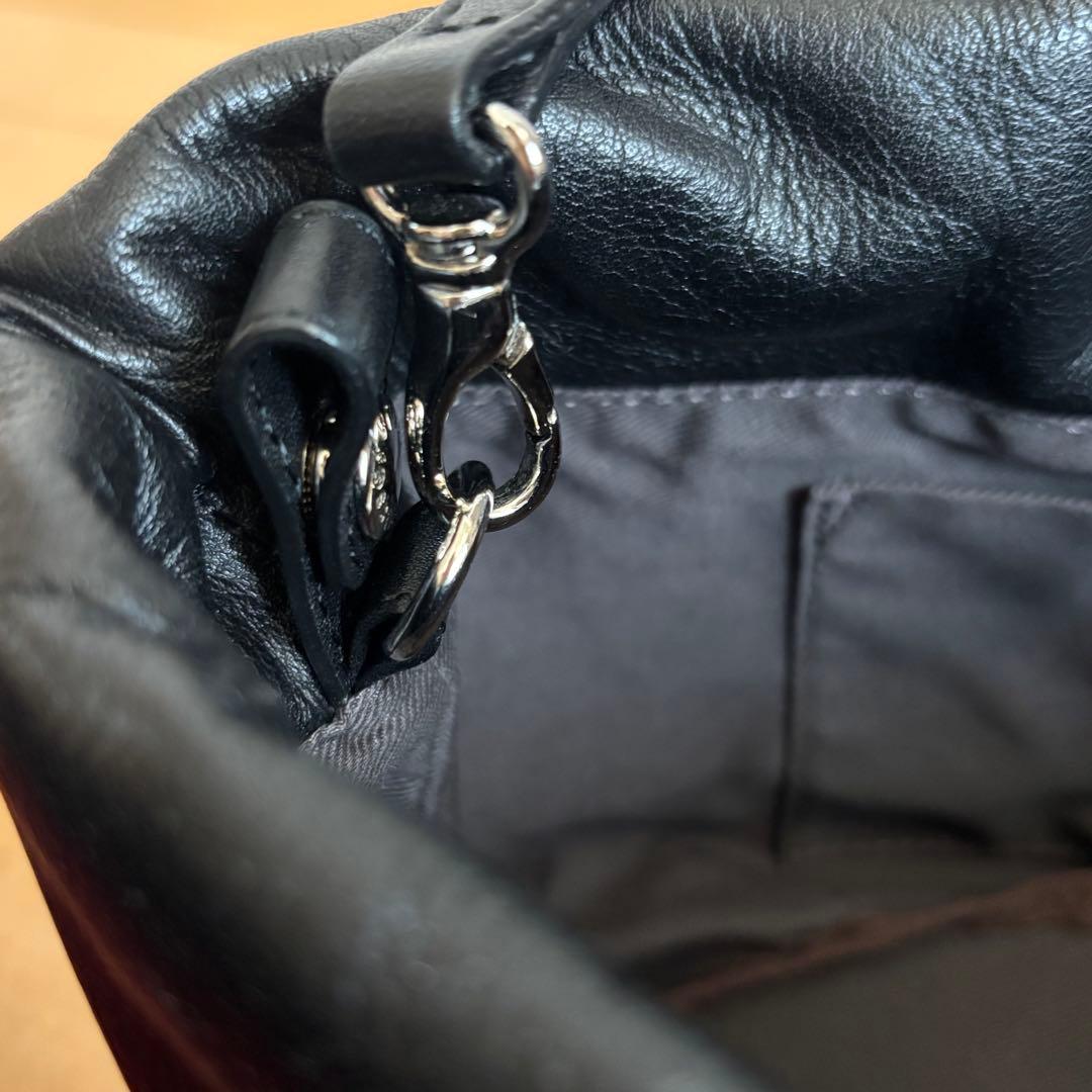 ラシット　レザー巾着4WAYショルダーバッグ