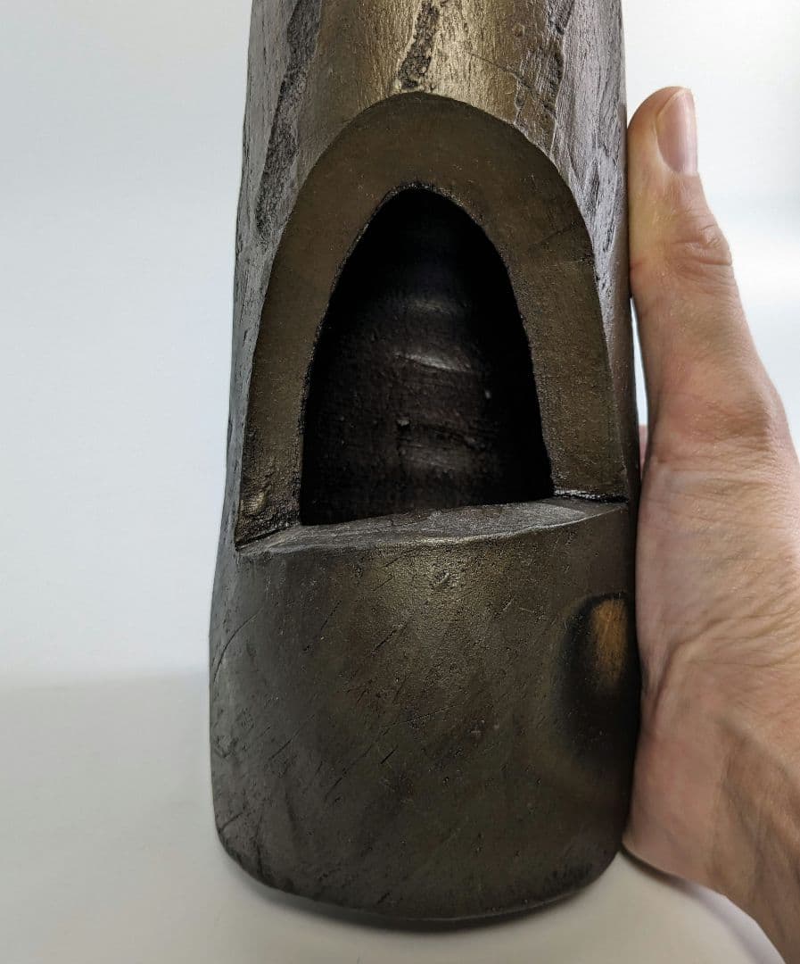 岡山県重要無形文化財 森陶岳 備前焼 花器 フラワーベース 花入 花瓶 華道具