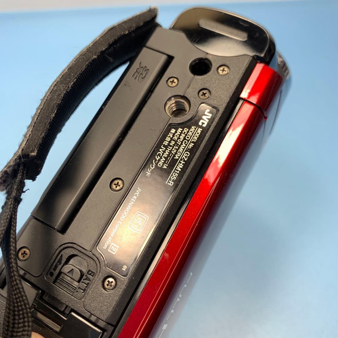 良品 JVC GZ-HM155 ビデオカメラ ワインレッド SDカード×2