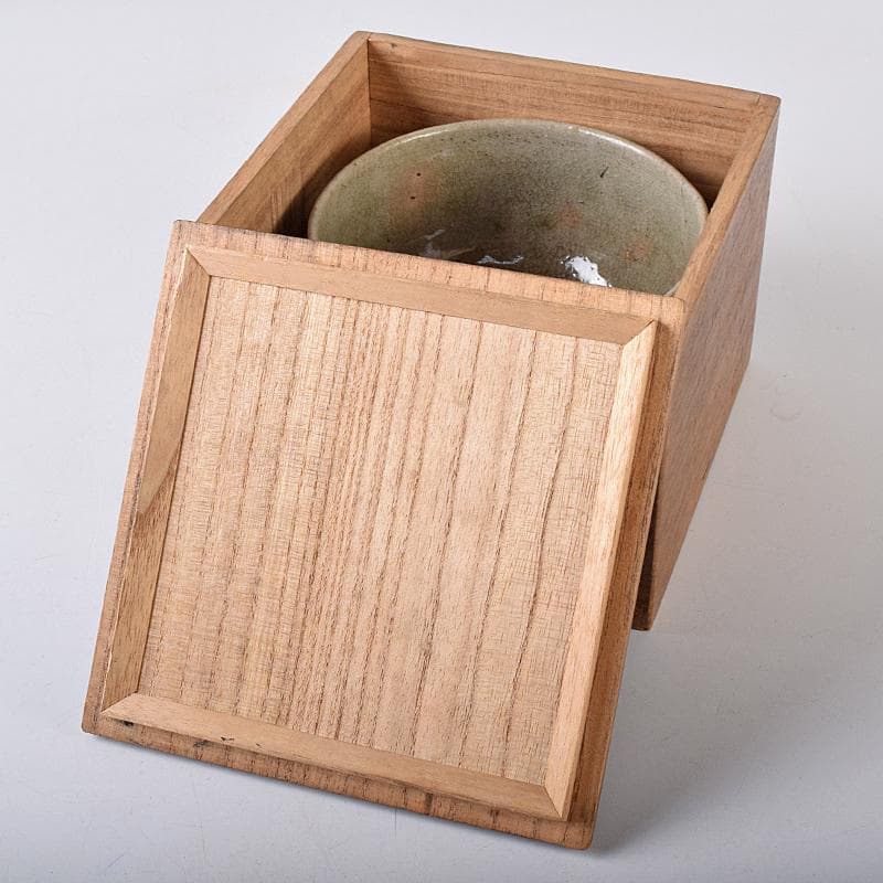 朝鮮美術 李朝 高麗青磁 茶碗 時代箱付 M R8402