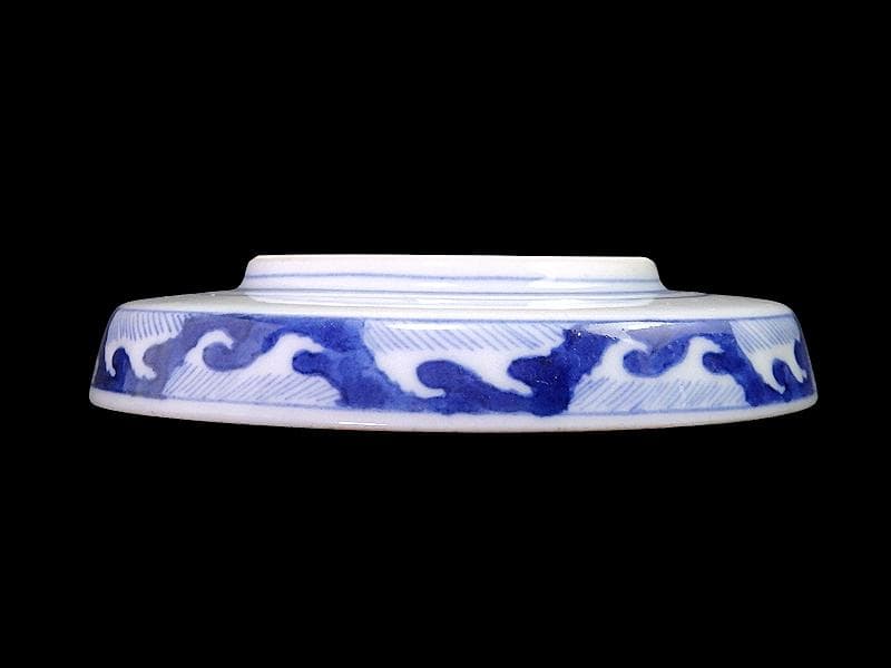 大聖寺伊万里 金襴手 割絵 寿に花の図 平皿 4寸皿 5枚 143AS-DBd