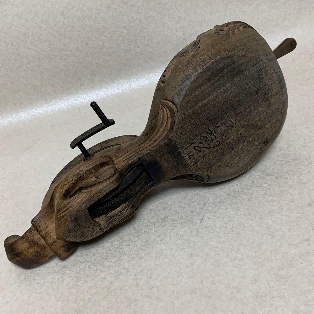 古民具 大工道具 木彫 墨壷 宗秀作