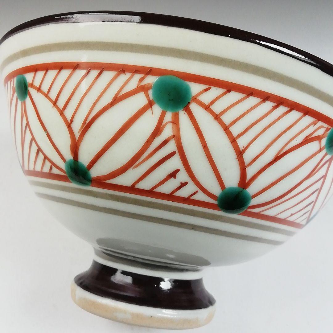 W83 茶碗 『赤絵茶碗』『日吉窯 加藤丈佳 造』 共箱 抹茶碗 茶道具