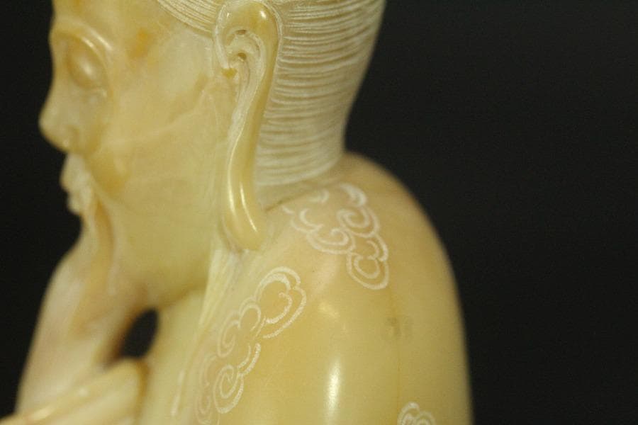 中国美術 寿山石 置物 時代物(A739)