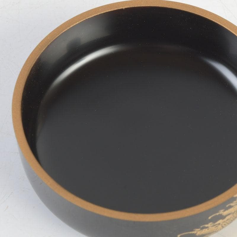 茶道具 伝統工芸加賀漆芸 朱漆塗沈金細工棗 朱漆塗沈金彫竹林文中棗 超